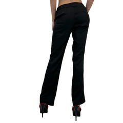 Y2k Vintage Black Satin Straight Pants [XS, S]