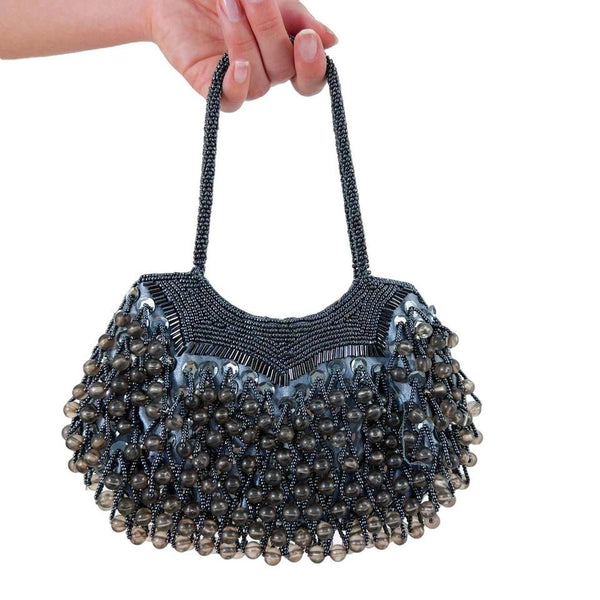 Vintage 90's Navy Blue Beaded Purse