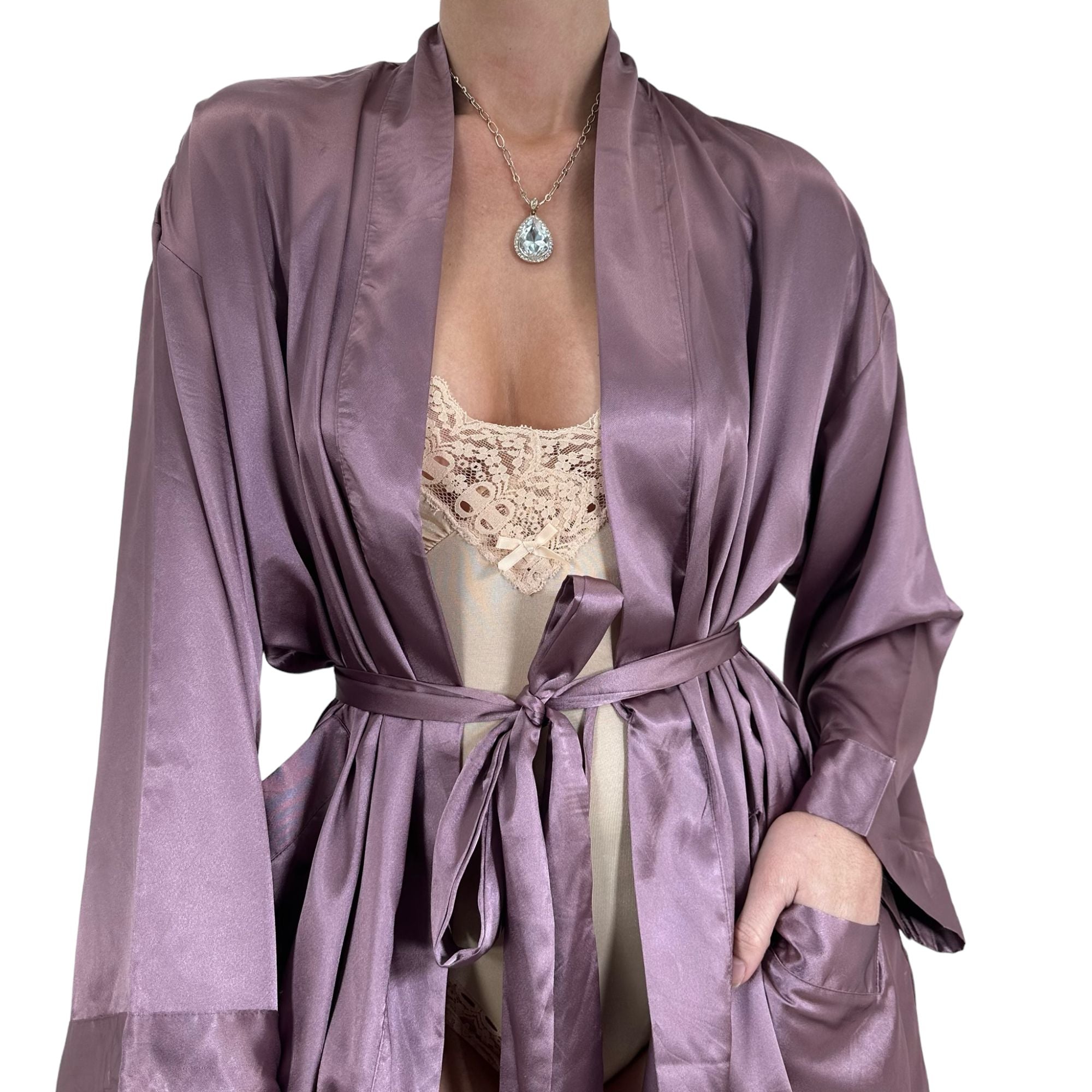 Y2k Vintage Victoria's Secret Purple Satin Robe [S-L]