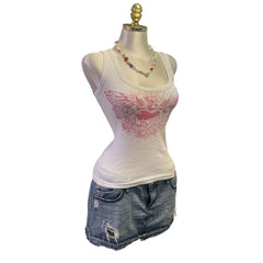 Y2K Vintage White Edc By Esprit Top [S]