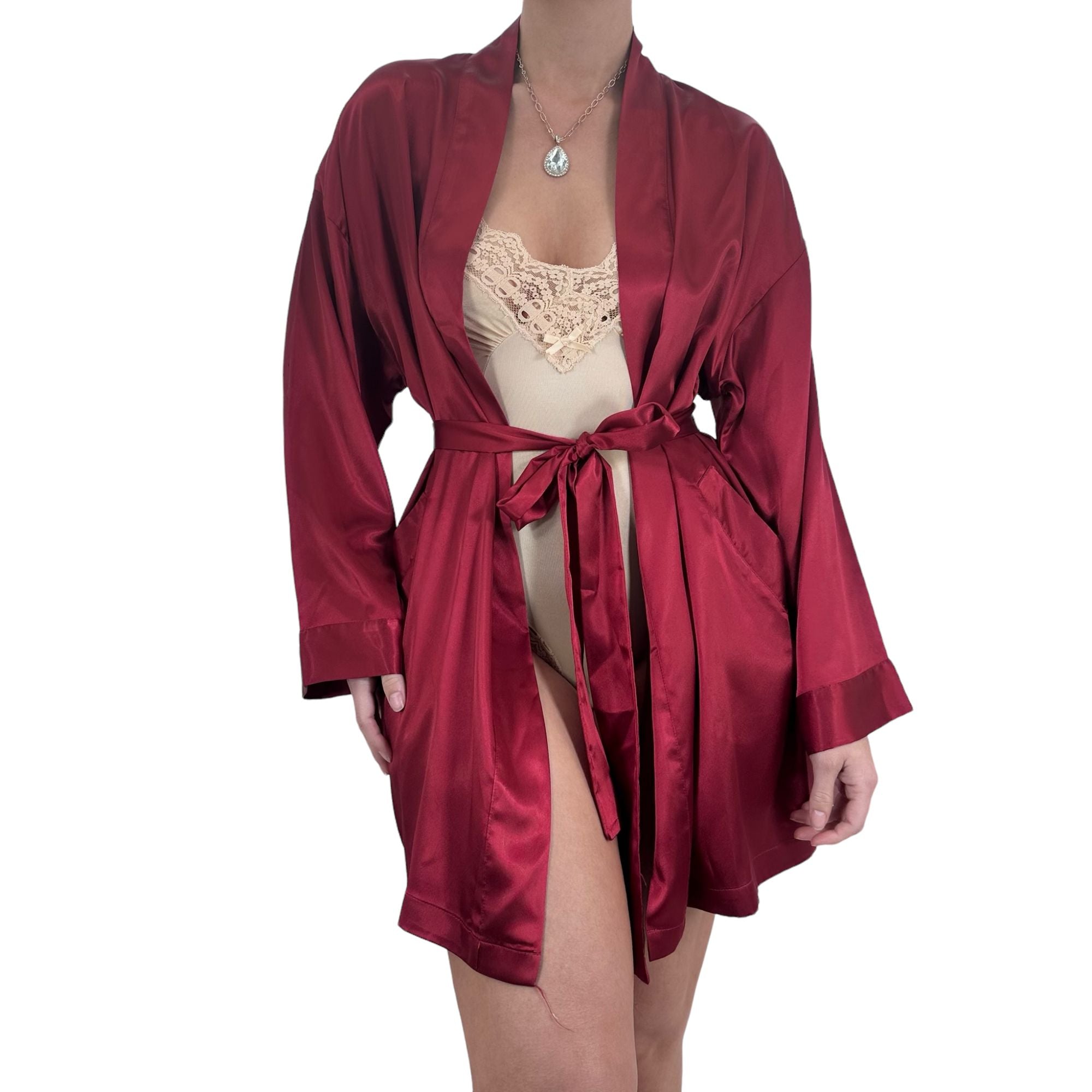 Y2k Vintage Victoria's Secret Satin Red Robe [S-L]