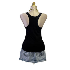 Y2K Vintage Phillip Plein Black Silver Rhinestone Top [M]