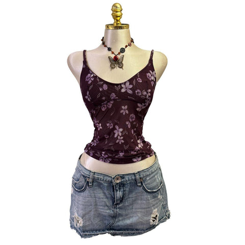 Y2k Vintage White Zipper Collared Halter Top [S]