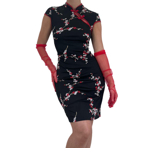 Y2k Rare Vintage Radish Red Lace Sheer Maxi Dress [S-M]