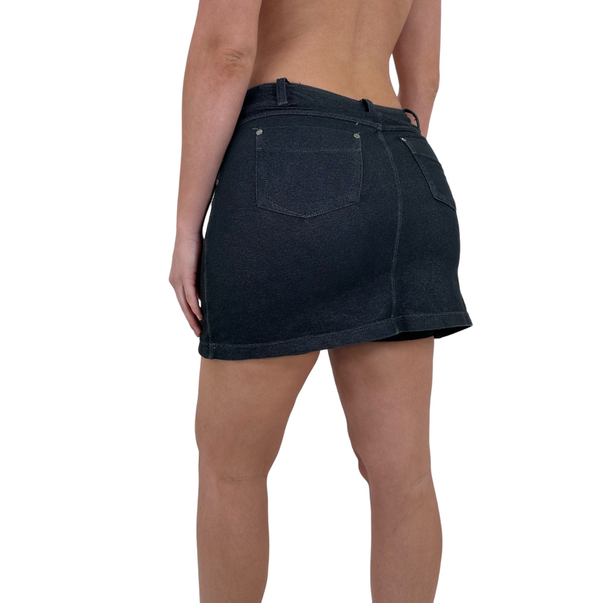 Y2k Vintage Black Jean Denim Skirt [M]