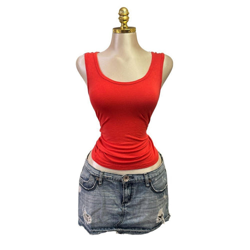 Y2k Vintage Orange Tank Lace Top [S]