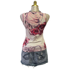 90s Vintage Purple Red Woman Top  [M]