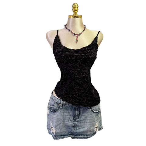 Y2k Vintage White Zipper Collared Halter Top [S]