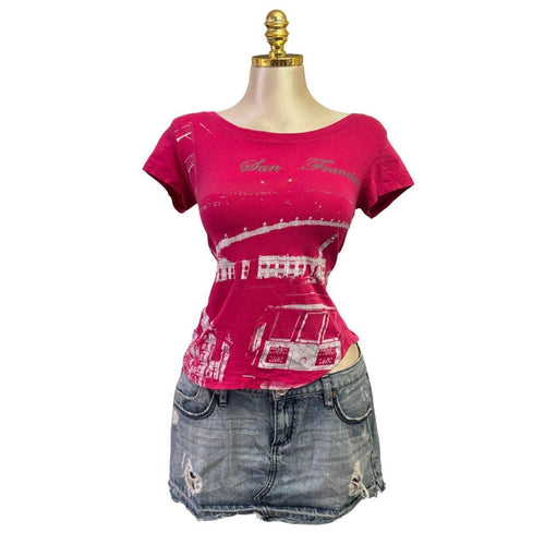 Y2k Vintage "San Francisco" Pink Tee [S]