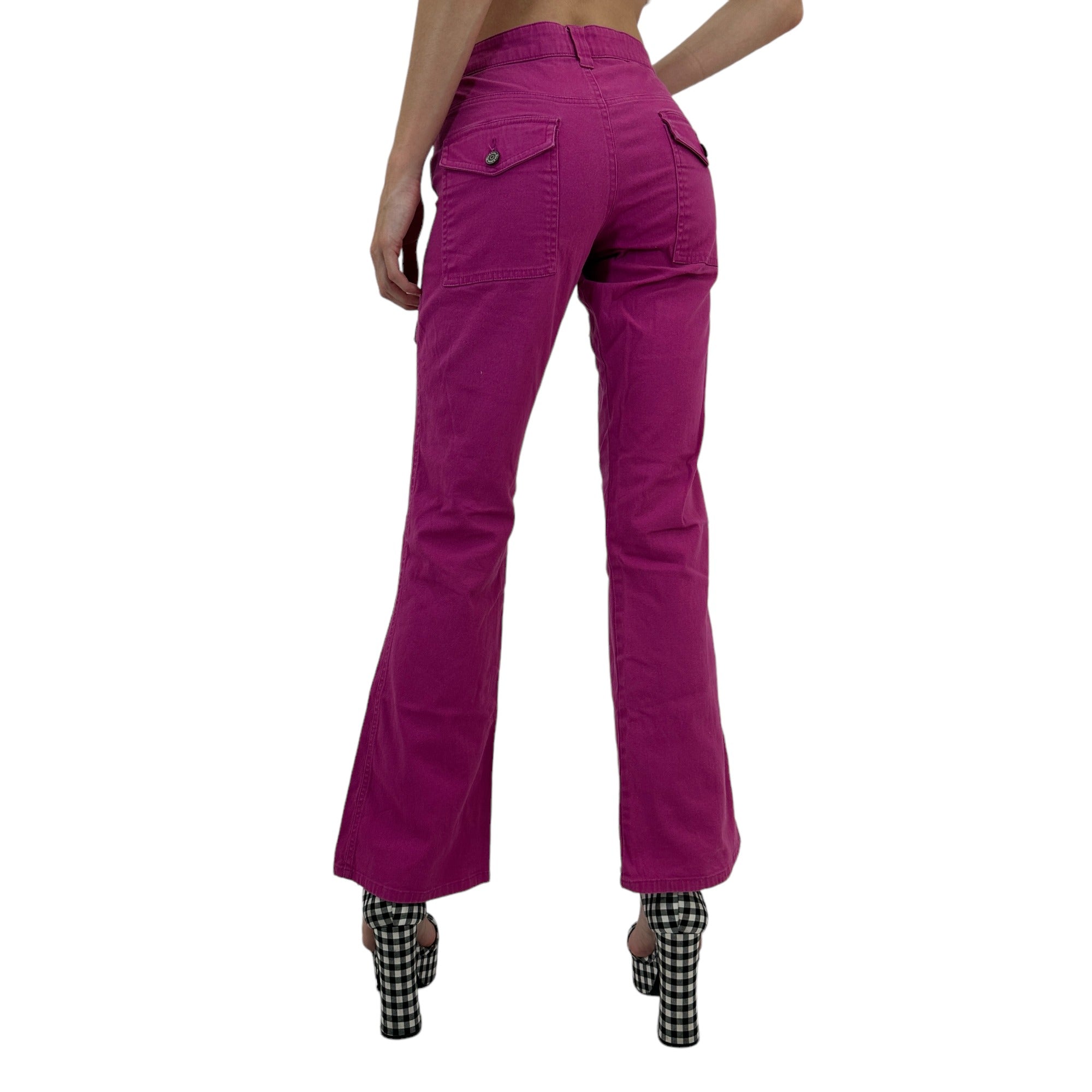 Y2k Vintage Dickies Purple Cargo Low-Rise Pants [S]