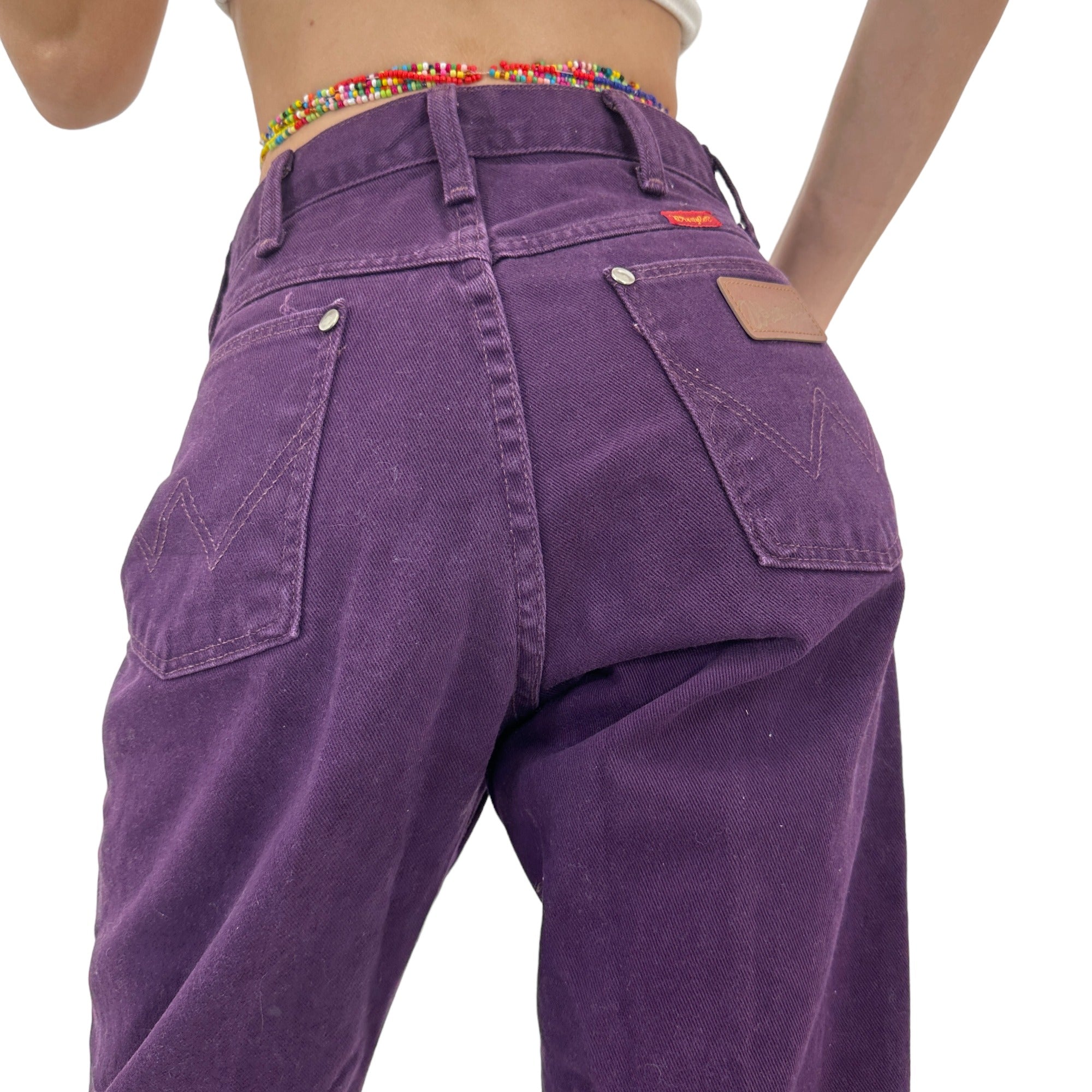 90s Vintage Wrangler Purple Slim Pants [XS]