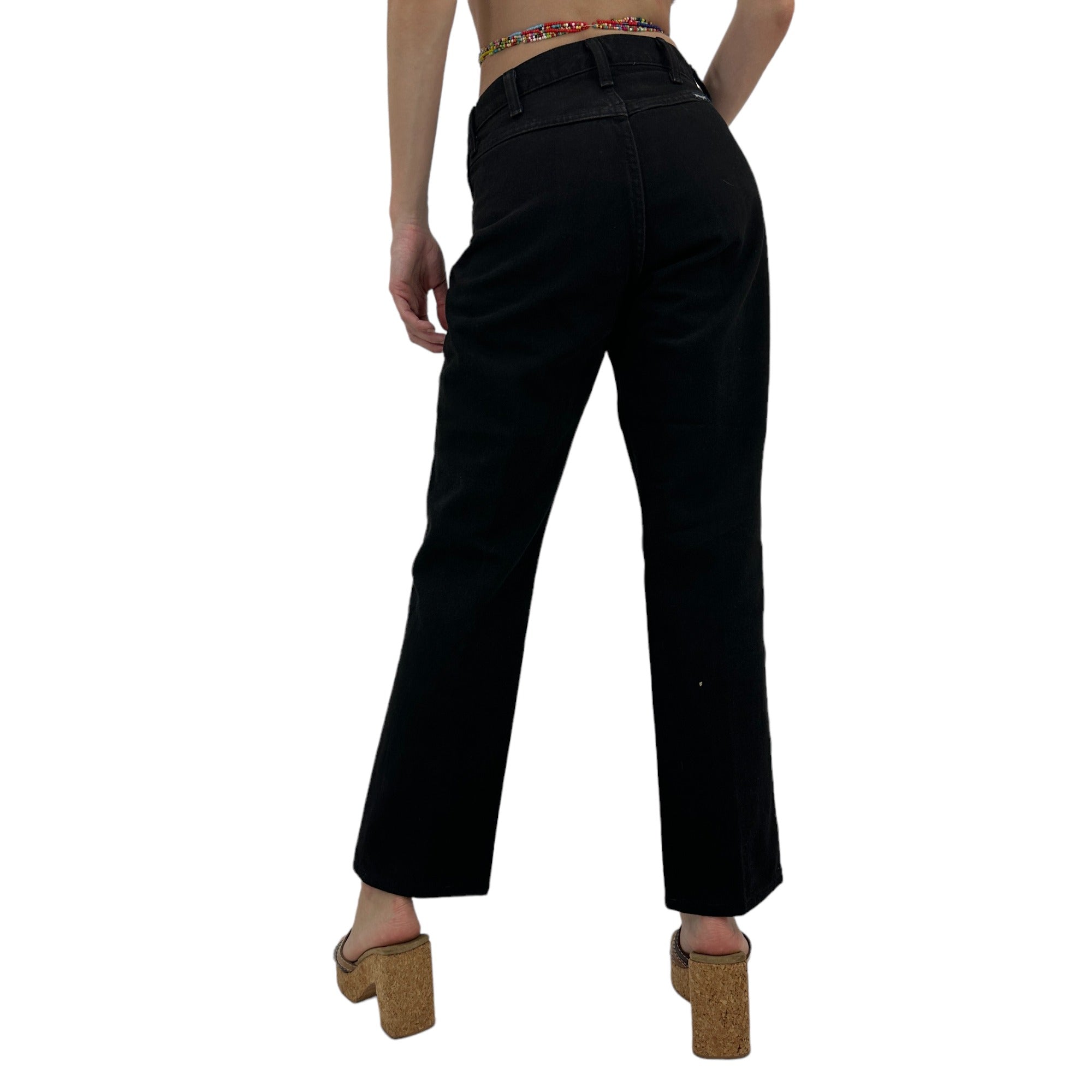 90s Vintage Wrangler Black Straight Pants [XS, S]