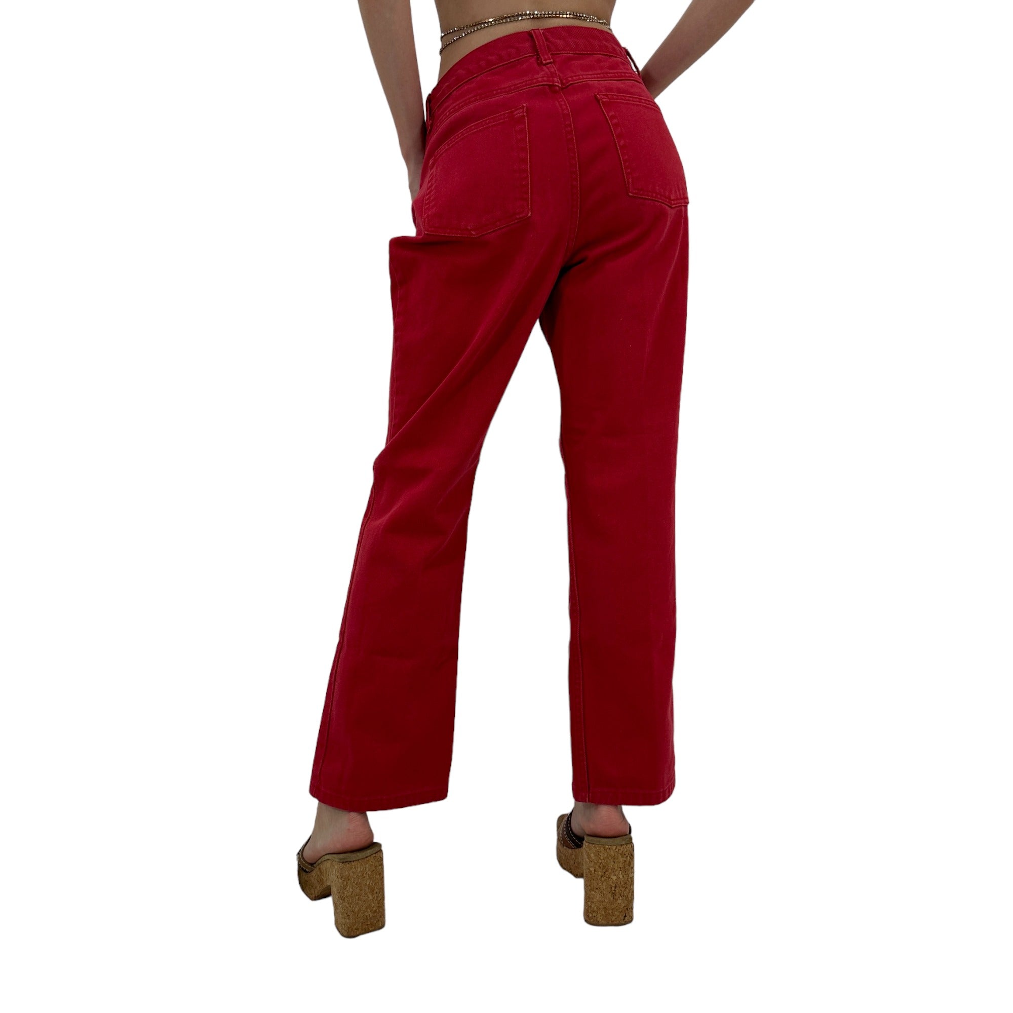 Y2k Vintage Red Straight Jeans [S]