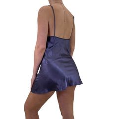 Y2k Vintage Purple Silk Mini Slip Dress [L]