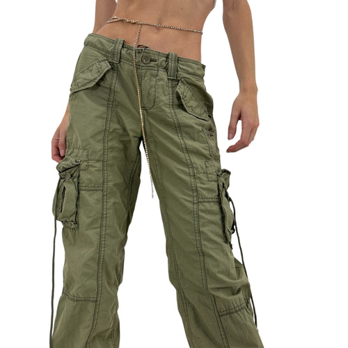 Y2k Vintage Green Cargo Pants [XS, S]
