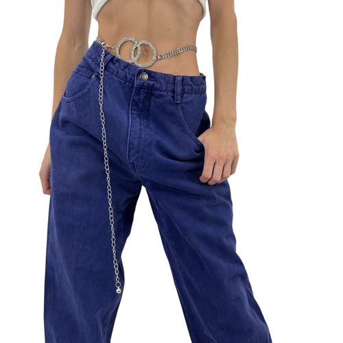 90s Vintage Purple Straight Jeans [S]