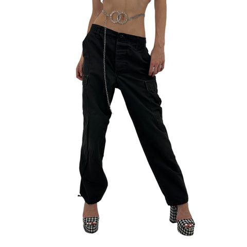 Y2k Vintage Black Sequin Straight Pants [XS, S]