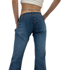 Y2k Vintage Blue Pocketless Jeans [S]