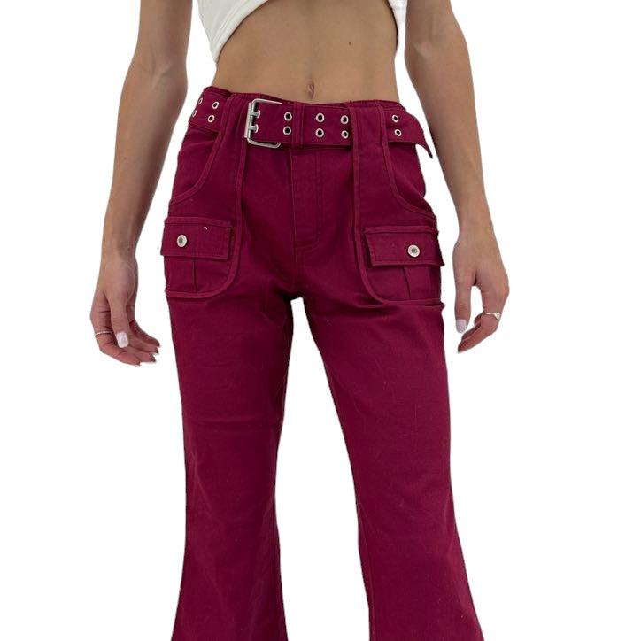Y2k Vintage Maroon Flare Pants [XS]