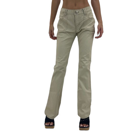 Y2k Vintage Brown Corduroy Flare Jeans [S]