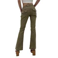 Y2k Vintage Brown Corduroy Bootcut Jeans [S]
