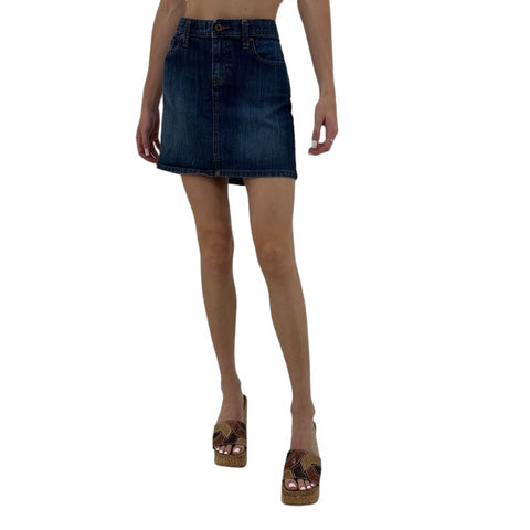 Y2k Vintage Brown Asymmetrical Hem Skirt [L]