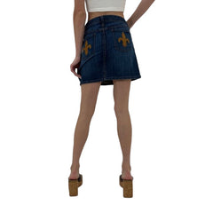 Y2k Vintage Blue Denim Mini Skirt [S]