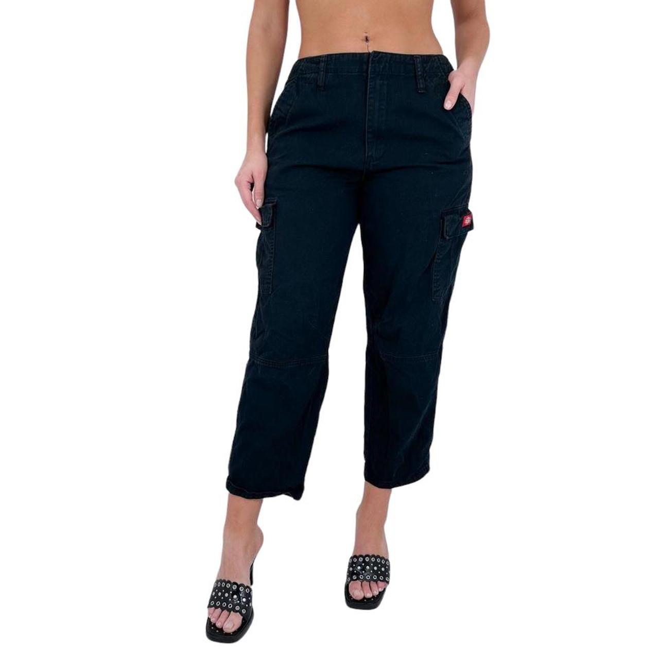 Y2k Dickies Vintage Black Khaki Cargo Capri Pants [M, L]