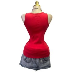 Y2K Vintage Red Black Angel Wing Sequins Top [S,M]