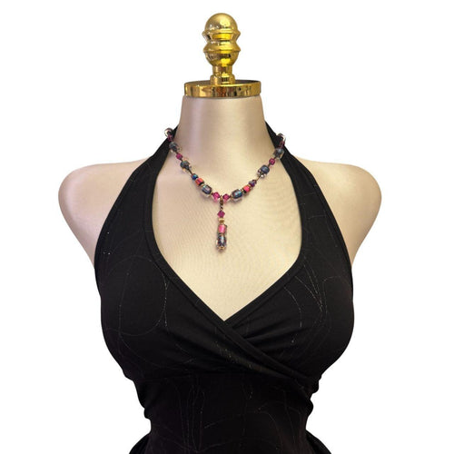 Y2K Vintage Black Glitter Halter Tank Top [S, M]