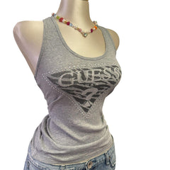 Y2K Vintage Grey Guess Tank Top [S]