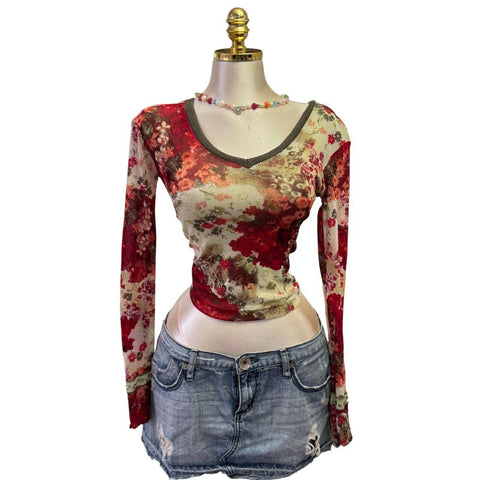 90s Vintage Yellow Tank "Naughty Girl" Top  [XS]