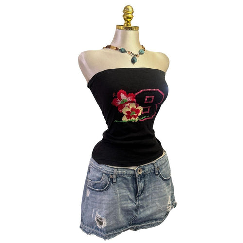 Y2K Vintage "Smells Like Couture. 8" Tube Top  [S]
