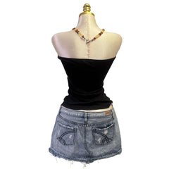 Y2K Vintage "Smells Like Couture. 8" Tube Top  [S]