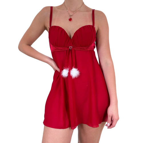 Y2k Vintage Red Santa Mini Dress