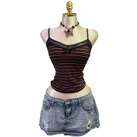 Y2k Vintage White Zipper Collared Halter Top [S]