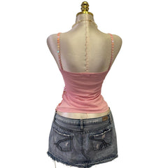 90s Vintage Pink Sequin Top [S]