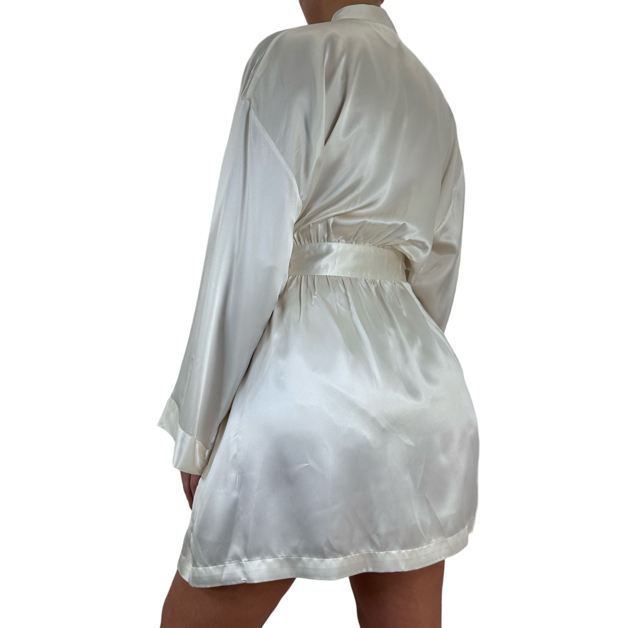 Y2k Vintage Victoria's Secret Ivory Satin Robe [S-L]