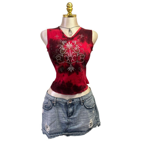 Y2k Vintage White Zipper Collared Halter Top [S]