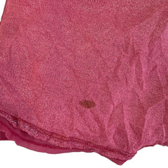90s Vintage Pink Mesh Glitter Top [XS]