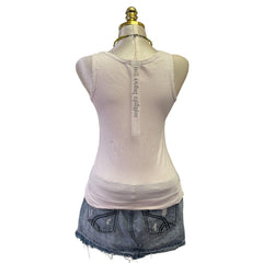 Y2K Vintage Pink Crown Tank Studs My Royal Rhythm Luisa Cerano Top [M]