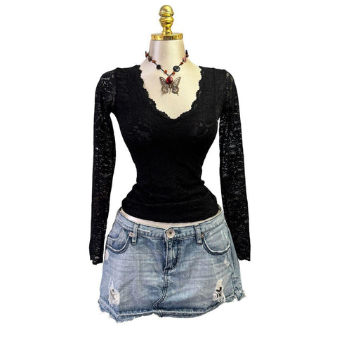 Y2k Vintage White Zipper Collared Halter Top [S]