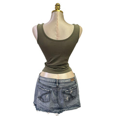 Y2K Vintage Green Sequin Beaded Tank Top  [S]