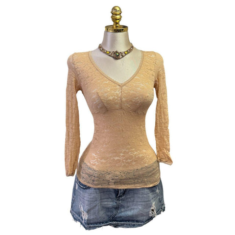 90s Vintage Yellow Tank "Naughty Girl" Top  [XS]